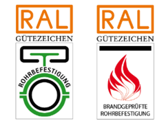 znak jakości dla „Gütezeichen Rohrbefestigung“ dla obejm śrubowych